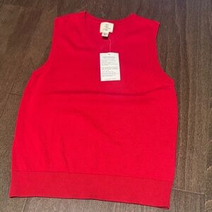 Lands' End Bright Red Sleeveless Top